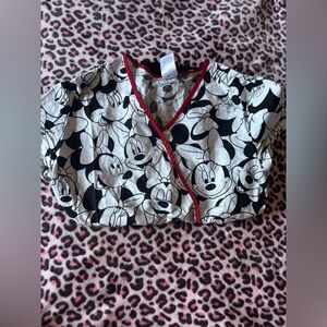 Mickey Mouse Black and White Crop Top